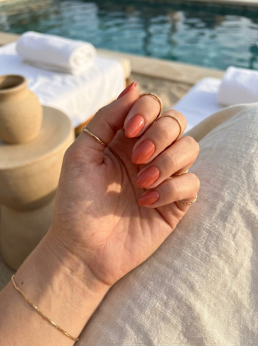 Coral Beach Nails als Nägel Inspiration Urlaub Inspiration 2026